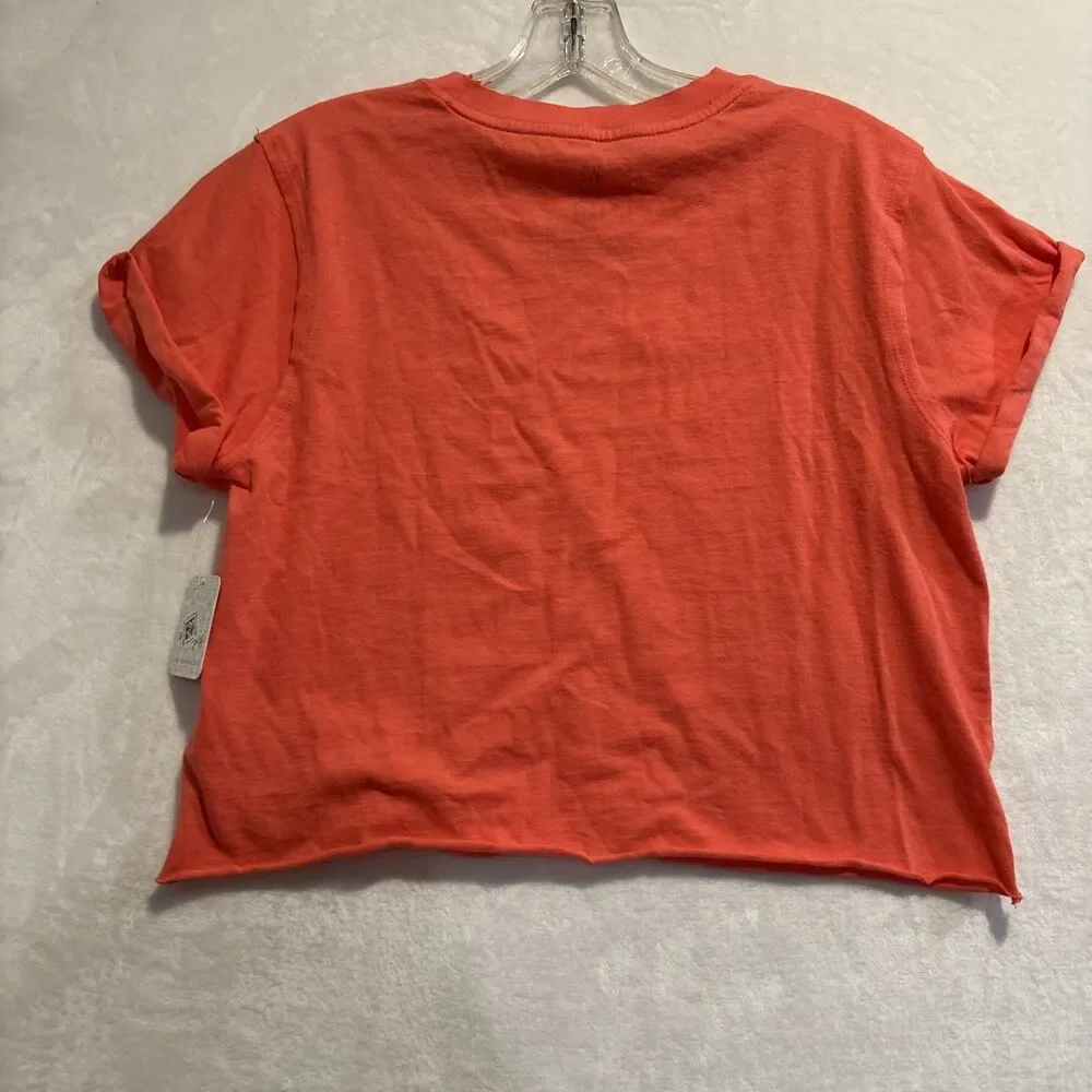 Free People We The Free The Perfect Tee Women's Small Radiant Watermelon Cropped